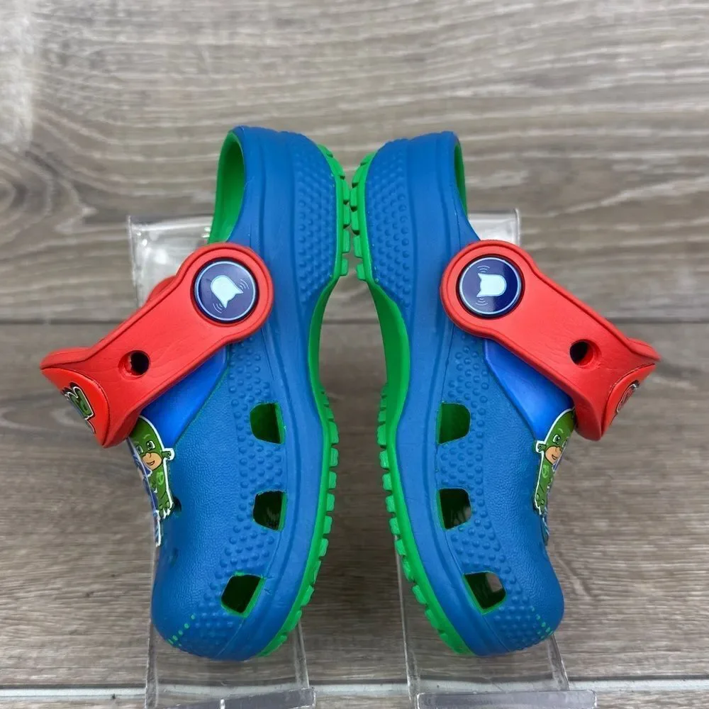 Crocs Classic Iconic Comfort PJ Masks Toddler Boy Sz 5 Blue Slip On Clog Sandals